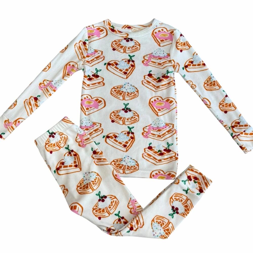 Cat & Jack Girls Fleece Waffles Pajama Set 4T